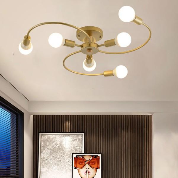 Đèn trần SEVER phong cách hiện đại, sang trọng loại 6 bóng - kèm bóng LED chuyên dụng - .