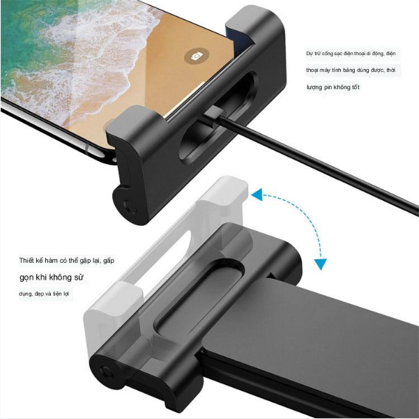 Chân Đế kẹp điện thoại máy tính bảng 2in1 sau ghế ô tô Phone Tablet Shelf In Back Seats