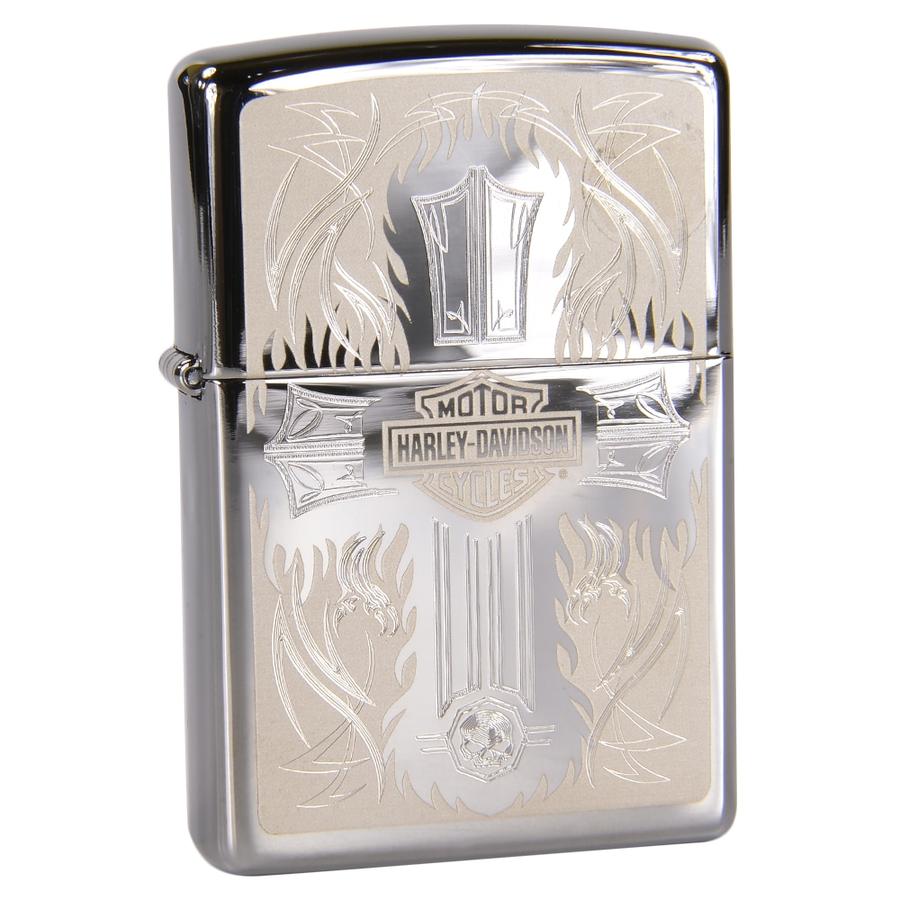 Bật Lửa Zippo Harley Davidson Cross Polished Chrome 28982