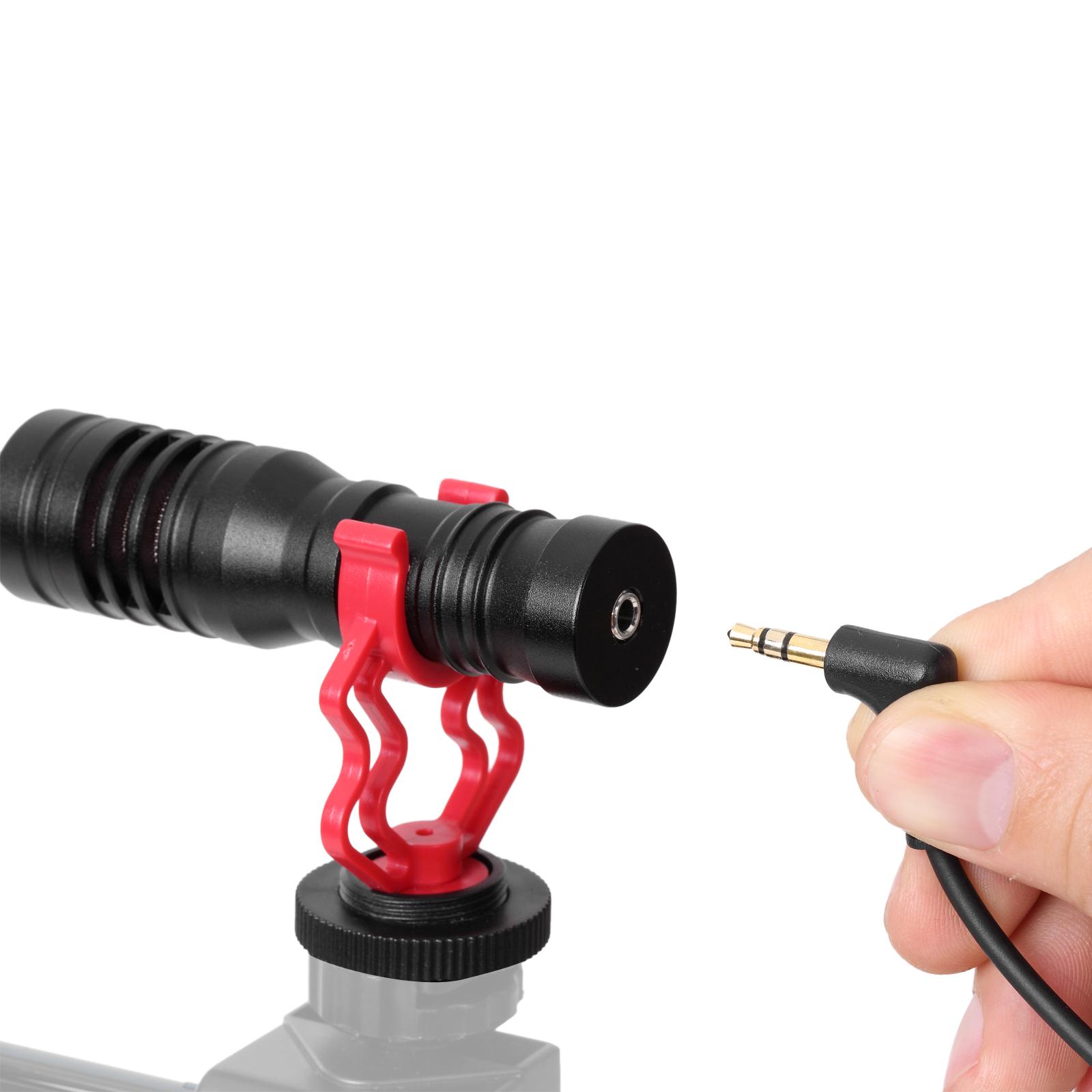 Phỏng vấn Micrô tụ điện định hướng Cardioid Đa năng ghi âm Vlog Phát trực tiếp ghi âm Vlog với TRS 3,5 mm