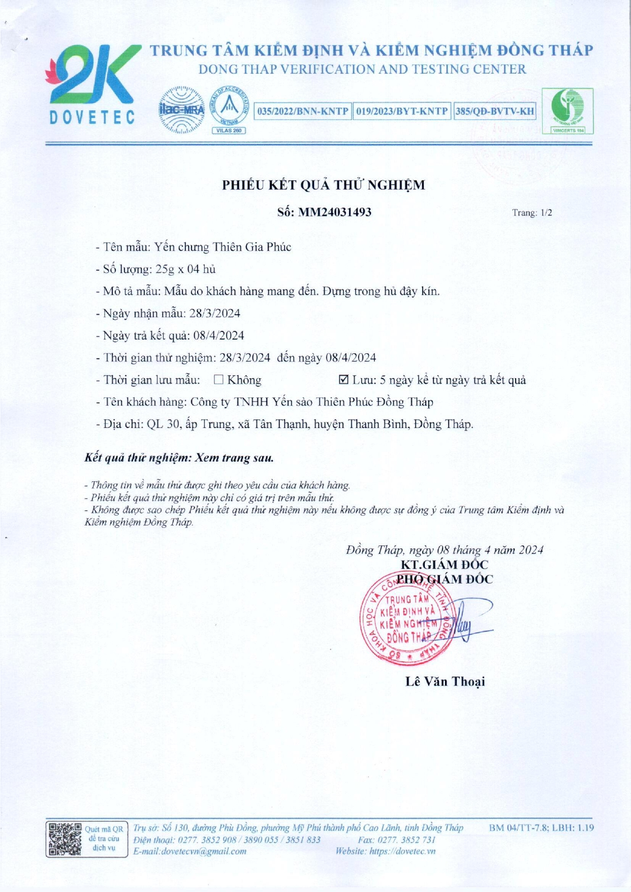 Yến chưng Thiên Gia Phúc 25% Yến (Hộp 6 hũ)
