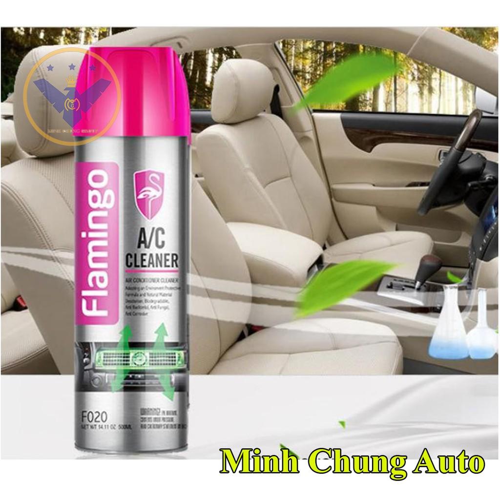 Bình xịt khử mùi và vệ sinh dàn lạnh điều hòa ô tô Flamingo Air Condition