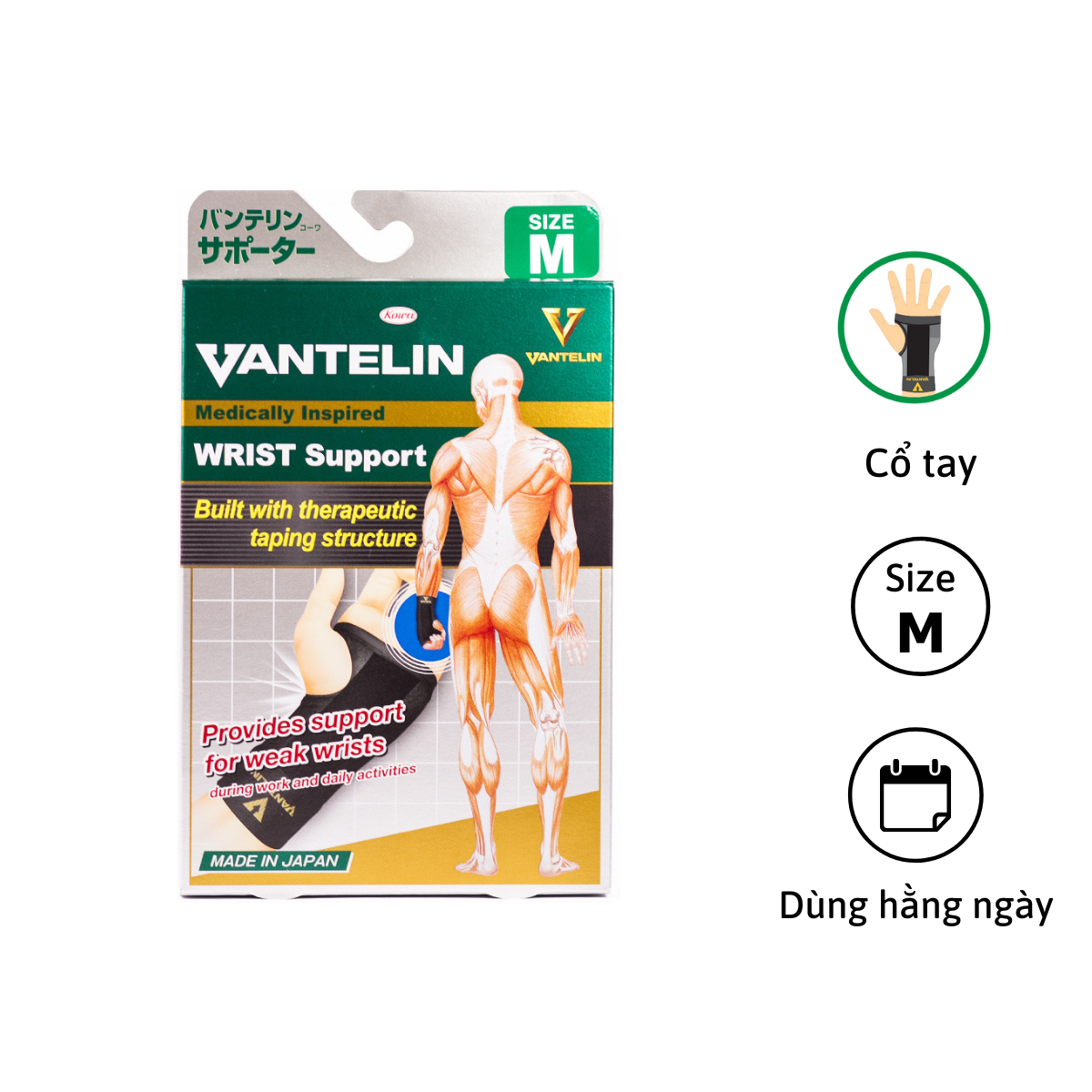 Băng Bảo Vệ Khớp Cổ Tay Vantelin Wrist Support size M