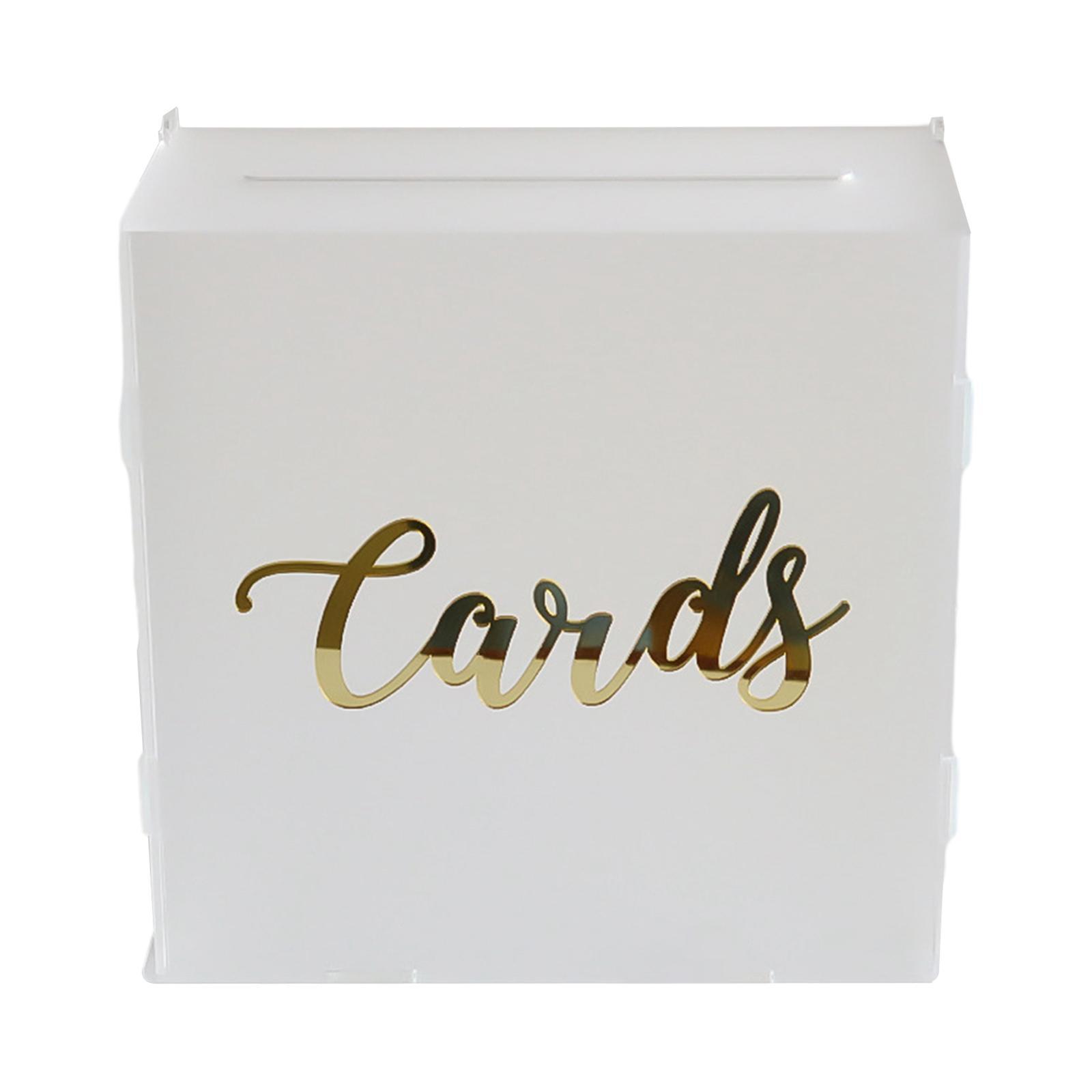Acrylic Card Box Envelop Card Box Money Box Holder Wedding Supply Thick Gift Card Box Greeting Card Box for Graduation Reception Party Decor