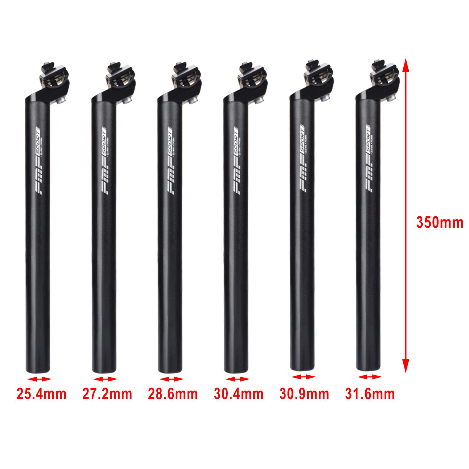 350mm Solid Bike Seatpost Angle Adjustable Mountain Road Bicycle 25.4/27.2/28.2/30.4/30.9/31.6mm Seat Post Universal Saddle Support Post Thicken Pipe