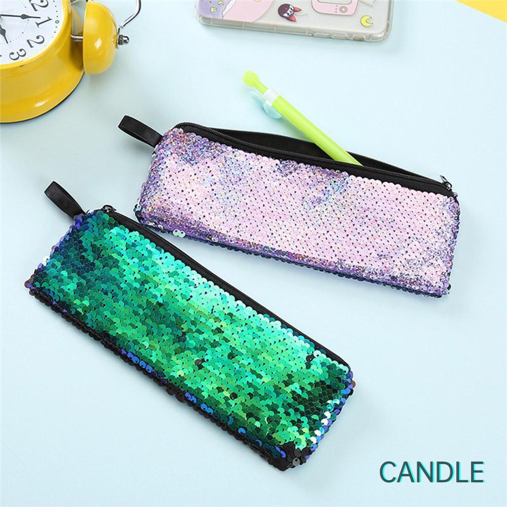 Túi Đựng Bút / Đồ Trang Điểm Đính Kim Sa Lấp Lánh