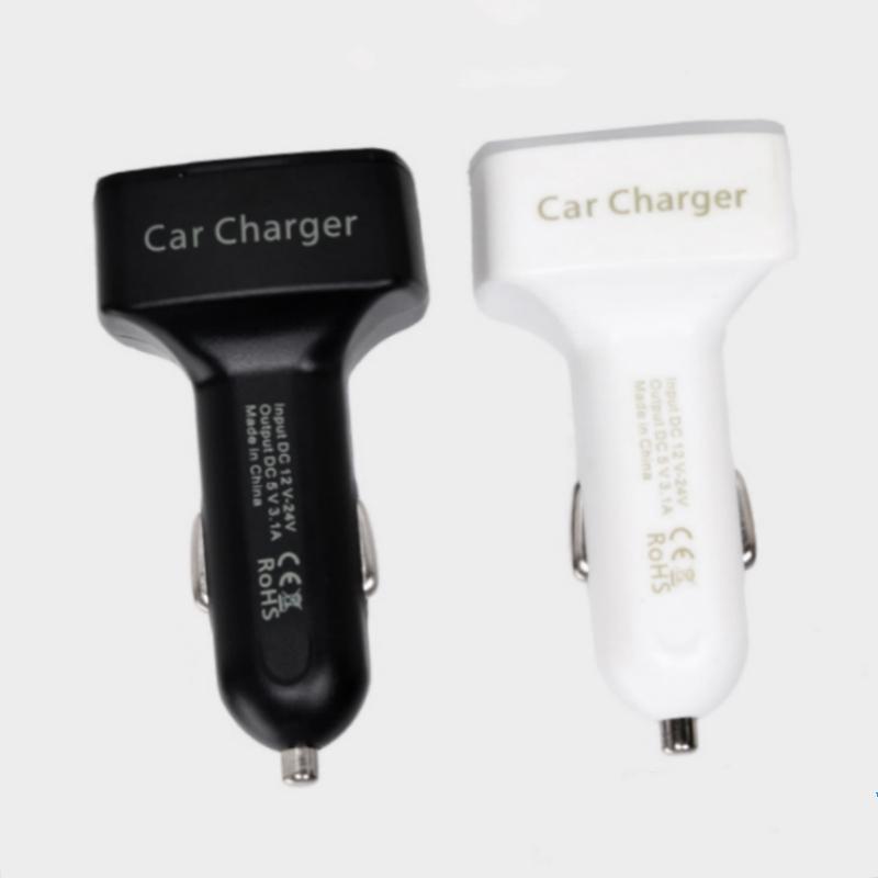 Hiển thị LED 4 trong 1 Bộ sạc xe hơi USB DC 5V 3.1A Bộ điều hợp phổ biến với điện áp/nhiệt độ/máy kiểm tra máy đo hiện tại Digital