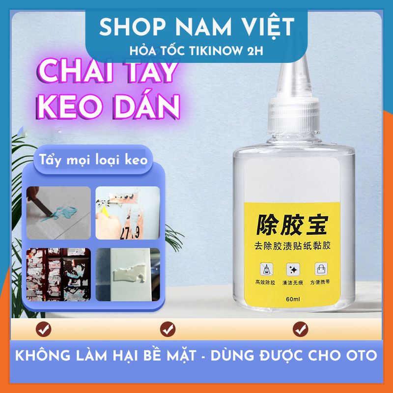 Chai Tẩy Keo Dán, Kẹo Cao Su Không Làm Hại Bề Mặt