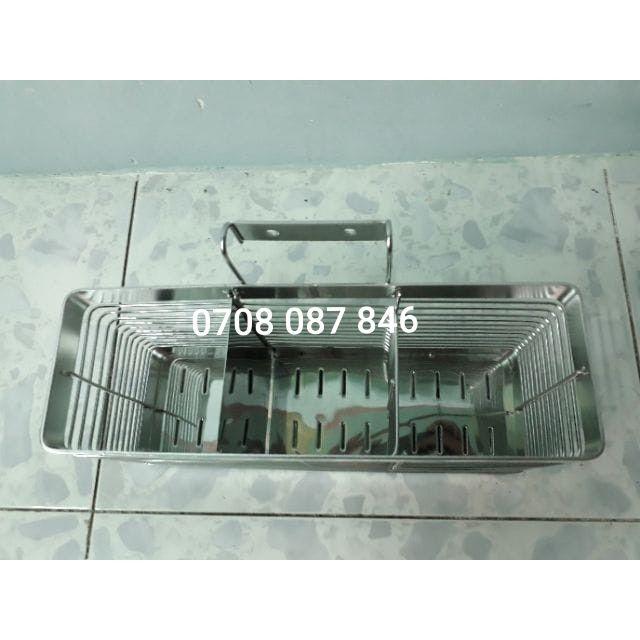 Ống đựng đũa muỗng vuông INOX 304 đơn, đôi, ba