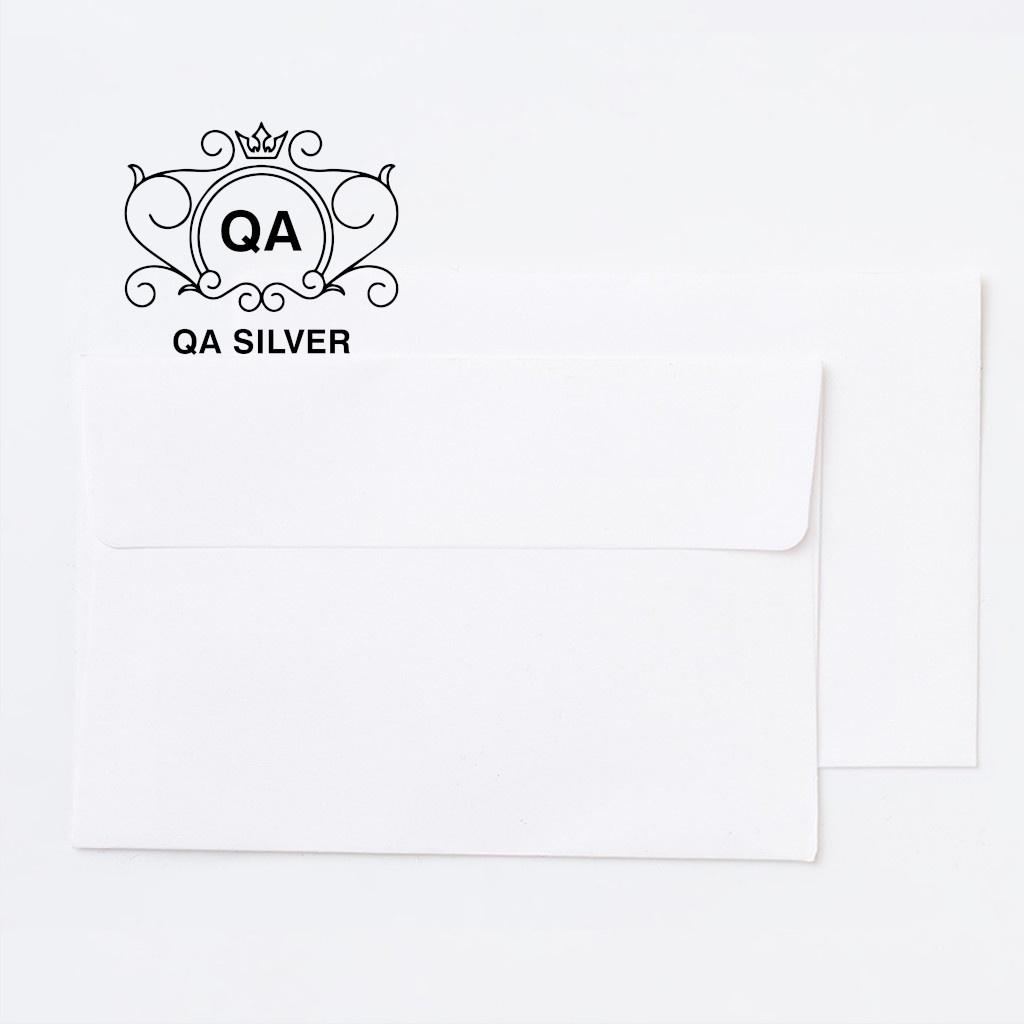 Phong bì trắng nhỏ mini đựng thiệp bao thư chữ nhật 9 x 13.4 cm QA SILVER AC201202