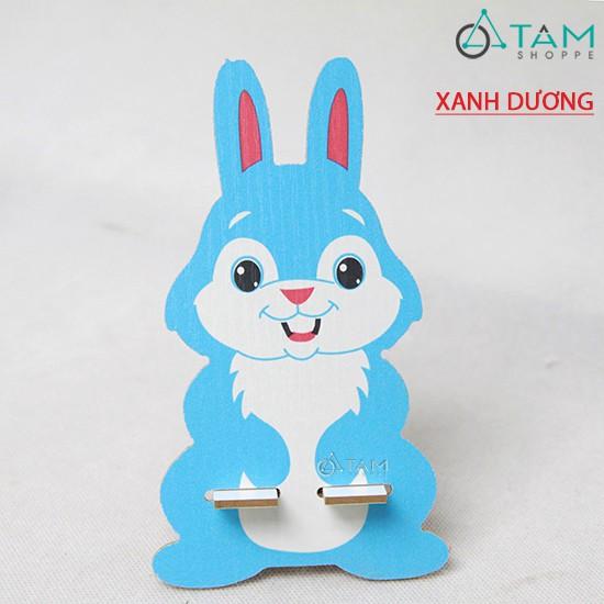 Combo 3 Giá đỡ điện thoại để bàn bằng gỗ con thỏ hoạt hình số 11