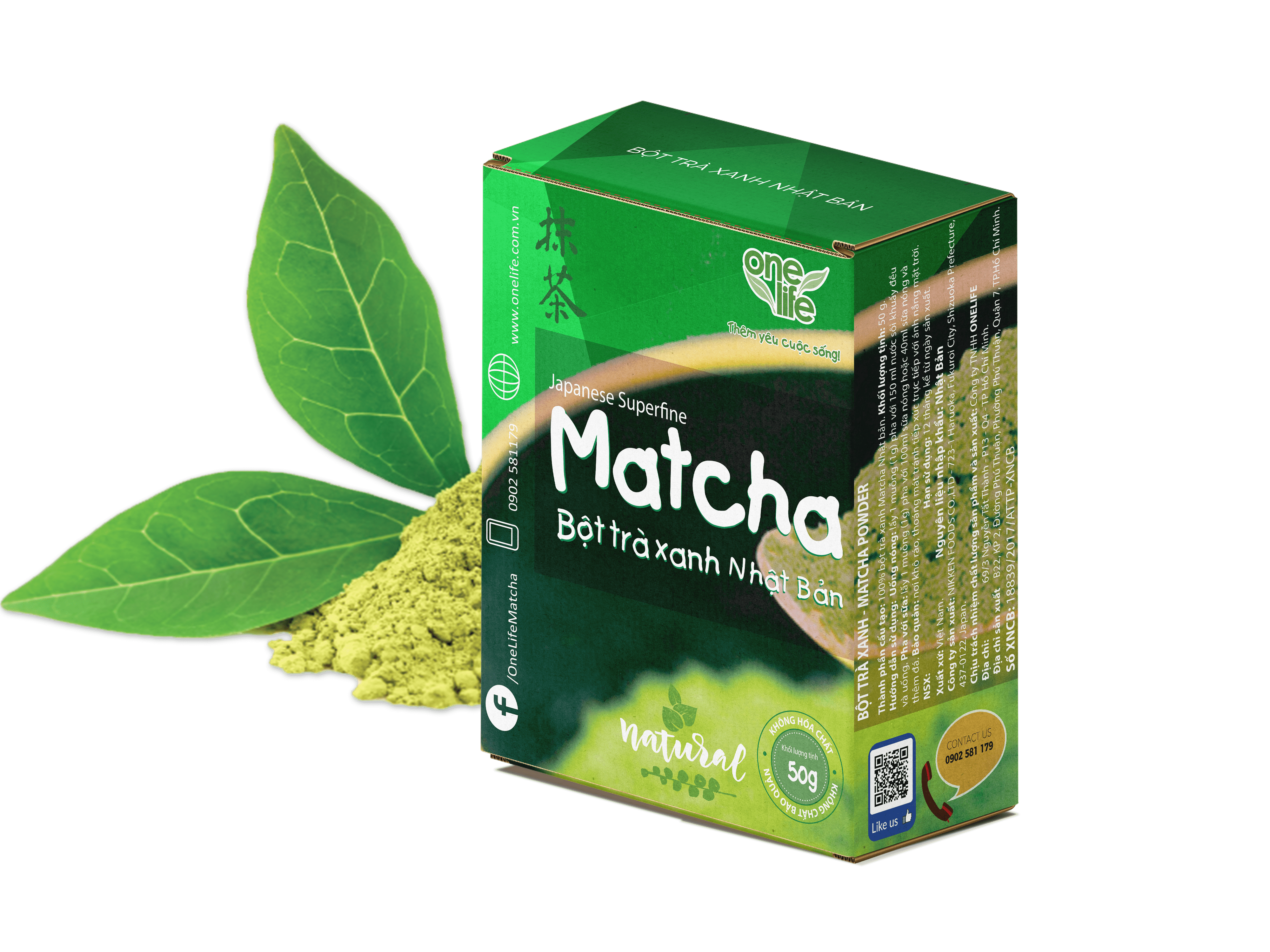 Matcha Nguyên Chất Onelife - Bột Trà Xanh Nhật Bản (Hộp 50gr)