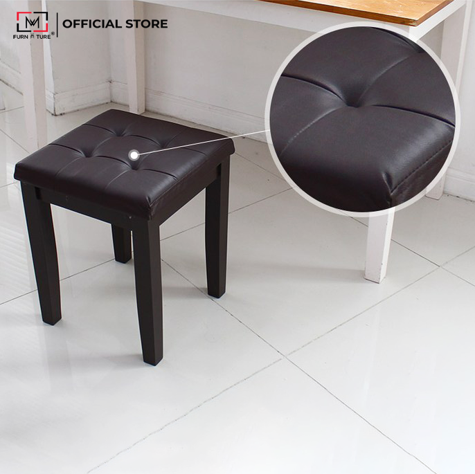 GHẾ ĐỆM BÀN TRANG ĐIỂM/ GHẾ PIANO - DRESSING STOOL - BLACK