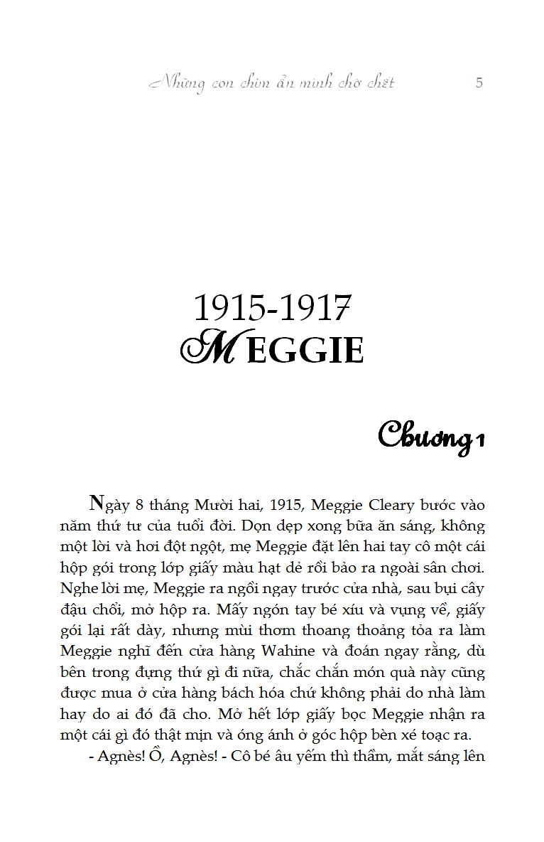Những Con Chim Ẩn Mình Chờ Chết - Colleen Mccullough - KV