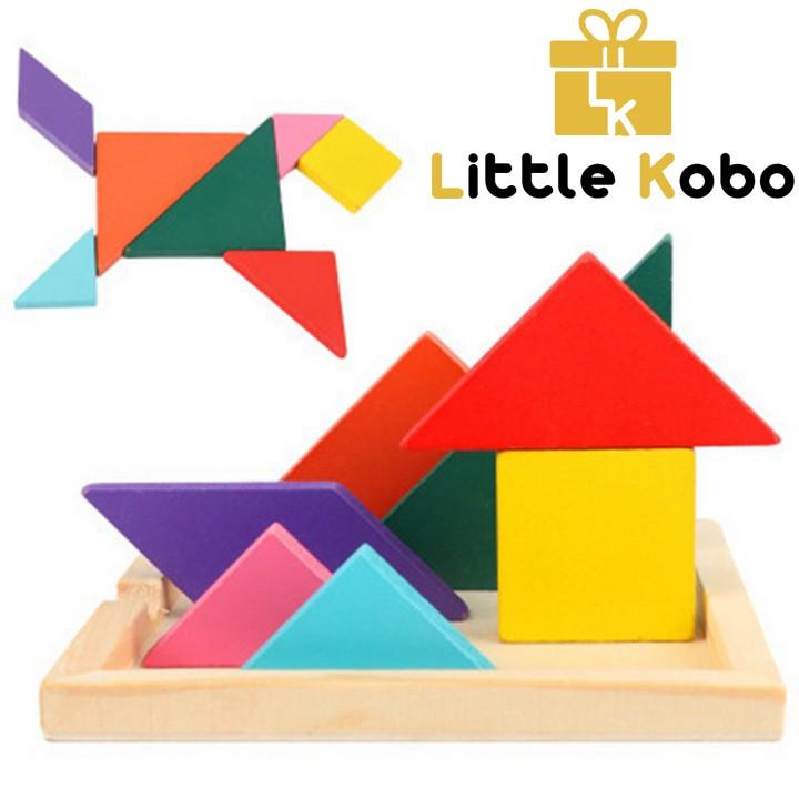 Đồ Chơi Trí Uẩn Tangram Ghép Hình Đồ Chơi Giáo Dục Trí Tuệ Phát Triển Tư Duy