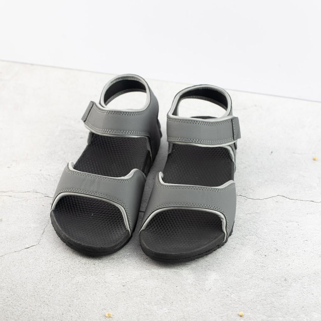 GIÀY SANDAL NAM MWC - SANDAL QUAI NGANG 2 MÀU ĐEN XÁM ĐẾ CAO NĂNG ĐỘNG - NASD- 7027