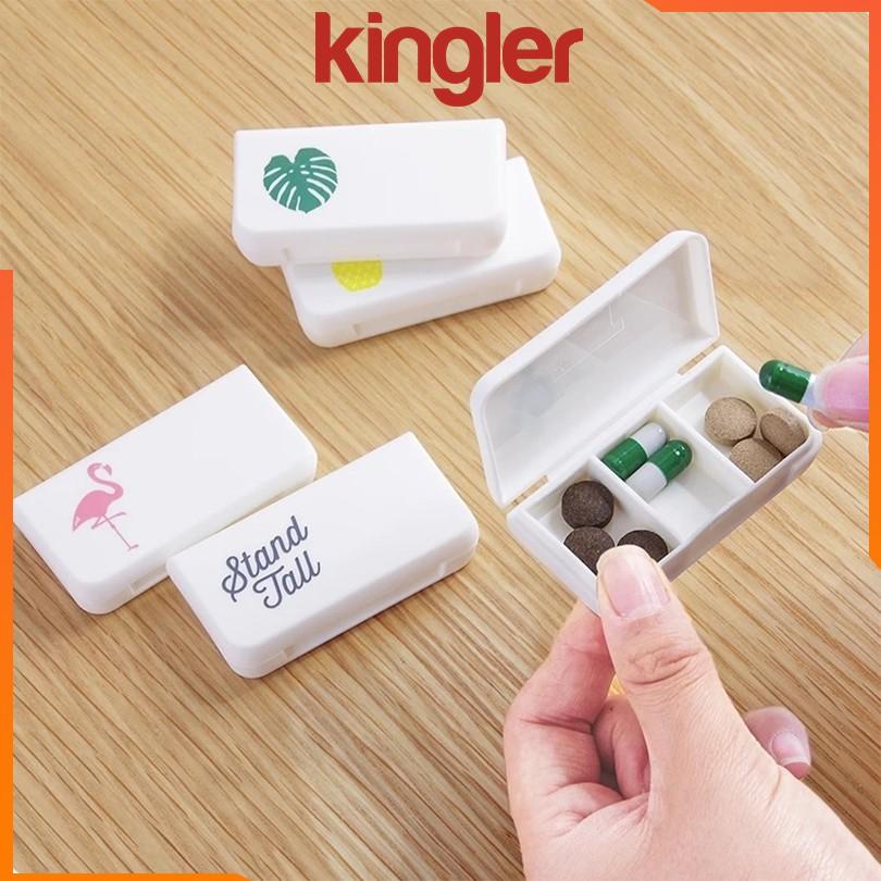 Hộp Chia Thuốc 3 Ngăn Mini, Đựng Thuốc Mang Đi Làm, Đi Du Lịch, Nhỏ Gọn Bỏ Túi, Tiện Dụng, Nhựa An Toàn, Tiện Dụng Trong Gia ĐìnhKingler 7122