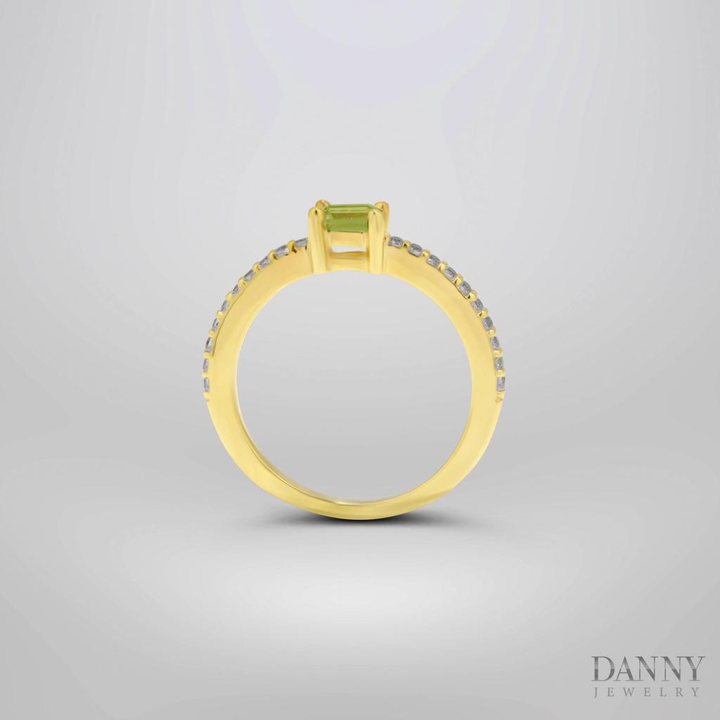 Nhẫn Nữ Danny Jewelry Bạc 925 Đá Màu Xi Vàng 18k N0029Pe/Ro