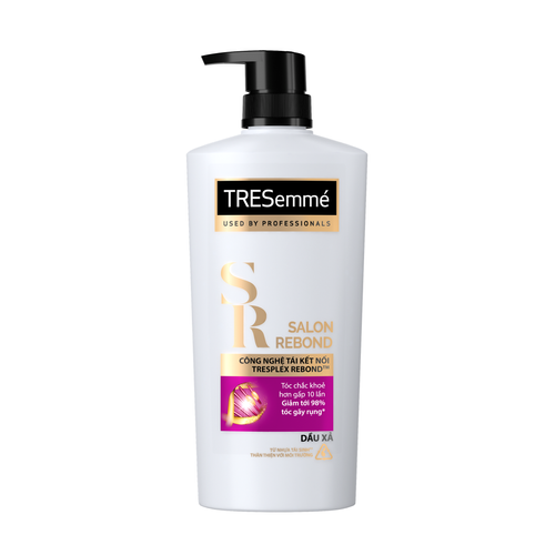 Dầu xả TRESEMME Salon Rebond dưỡng tóc hư tổn với Công nghệ Tái kết nối Keratin giúp ngăn gãy rụng đến 98% 620g