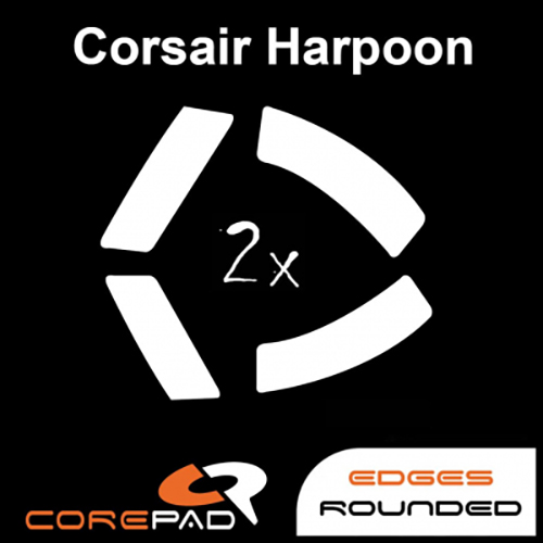 Feet chuột PTFE Corepad Skatez Corsair Harpoon Wired / Harpoon Wireless - 2 Bộ - Hàng Chính Hãng