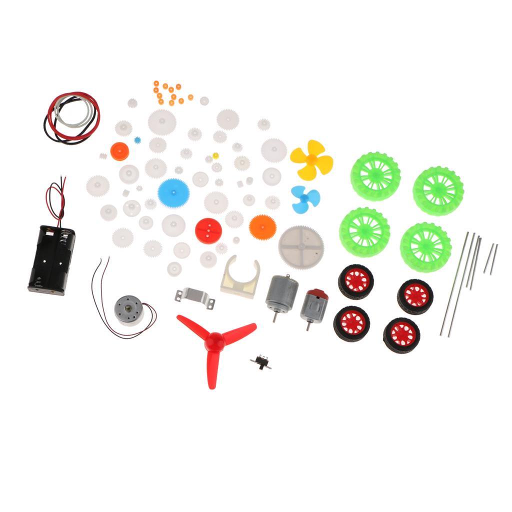69 Kinds Of Gear Package Motor 2mm Hole Toy Car Chassis Wheel Axle Propeller DIY Assorted Gears Motors Kit