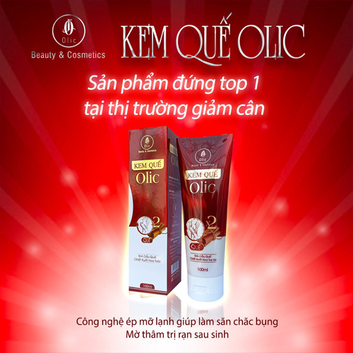 [HÀNG CHÍNH HÃNG] Kem tan mỡ Quế Hồi OLIC giúp giảm mỡ thừa, săn chắc toàn thân (giảm mỡ vùng eo, bụng, đùi, bắp tay, bắp chân, nọng cằm) với nguyên liệu từ Quế Hồi và Hoa Tulip