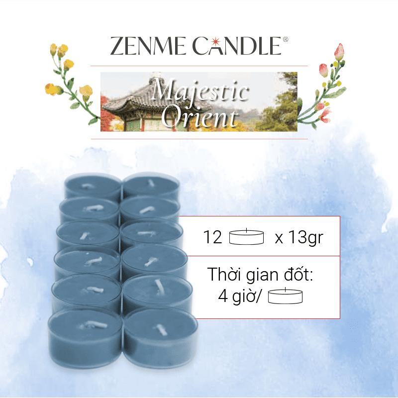 Nến Tealights - ZENME - Majestic Orient - 12 Viên