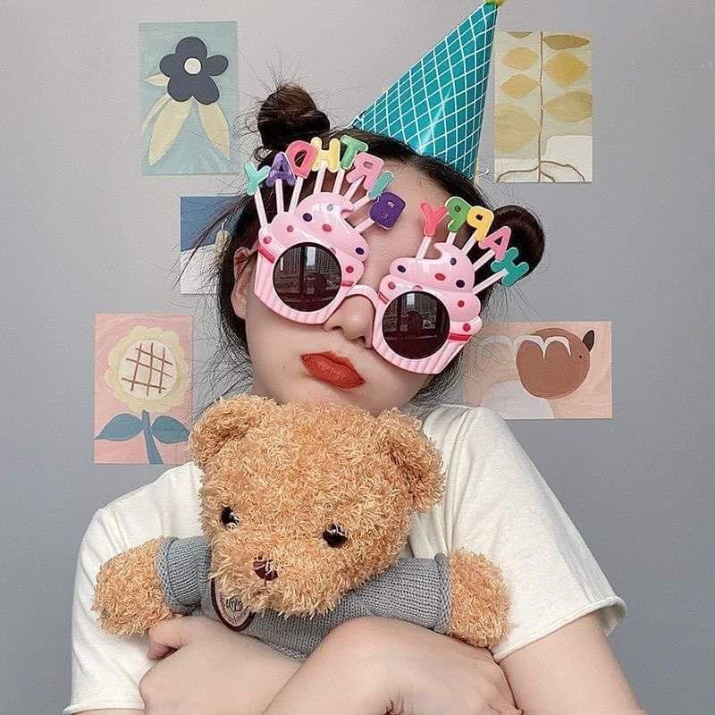 Kính mắt happy birthday sinh nhật vui nhộn phụ kiện chụp ảnh B001