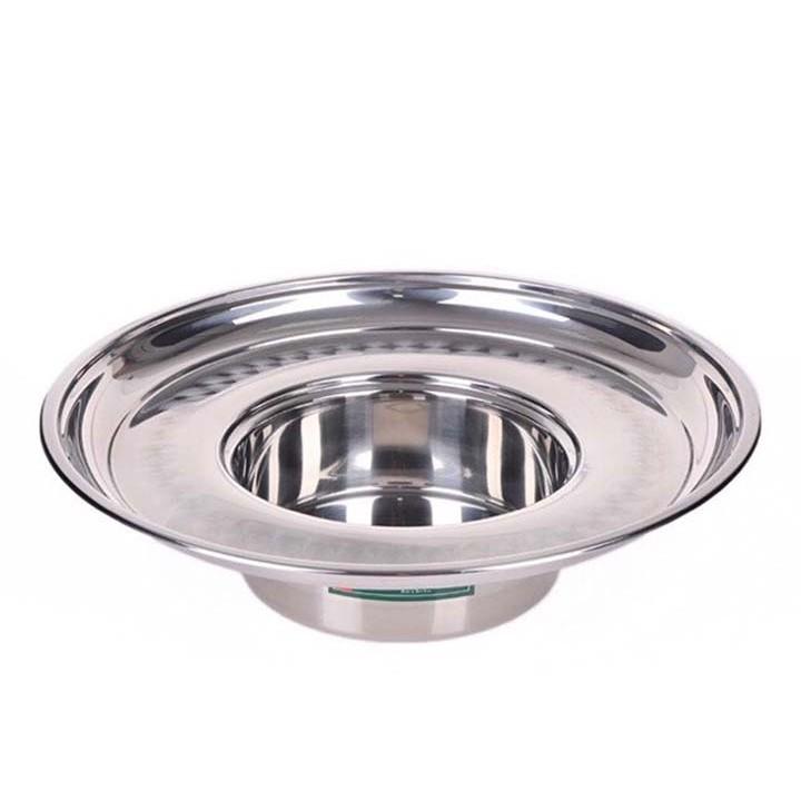 Nồi lẩu inox mâm vành cao cấp 16cm nồi lẩu sống inox nấu mọi loại bếp kể cả bếp từ