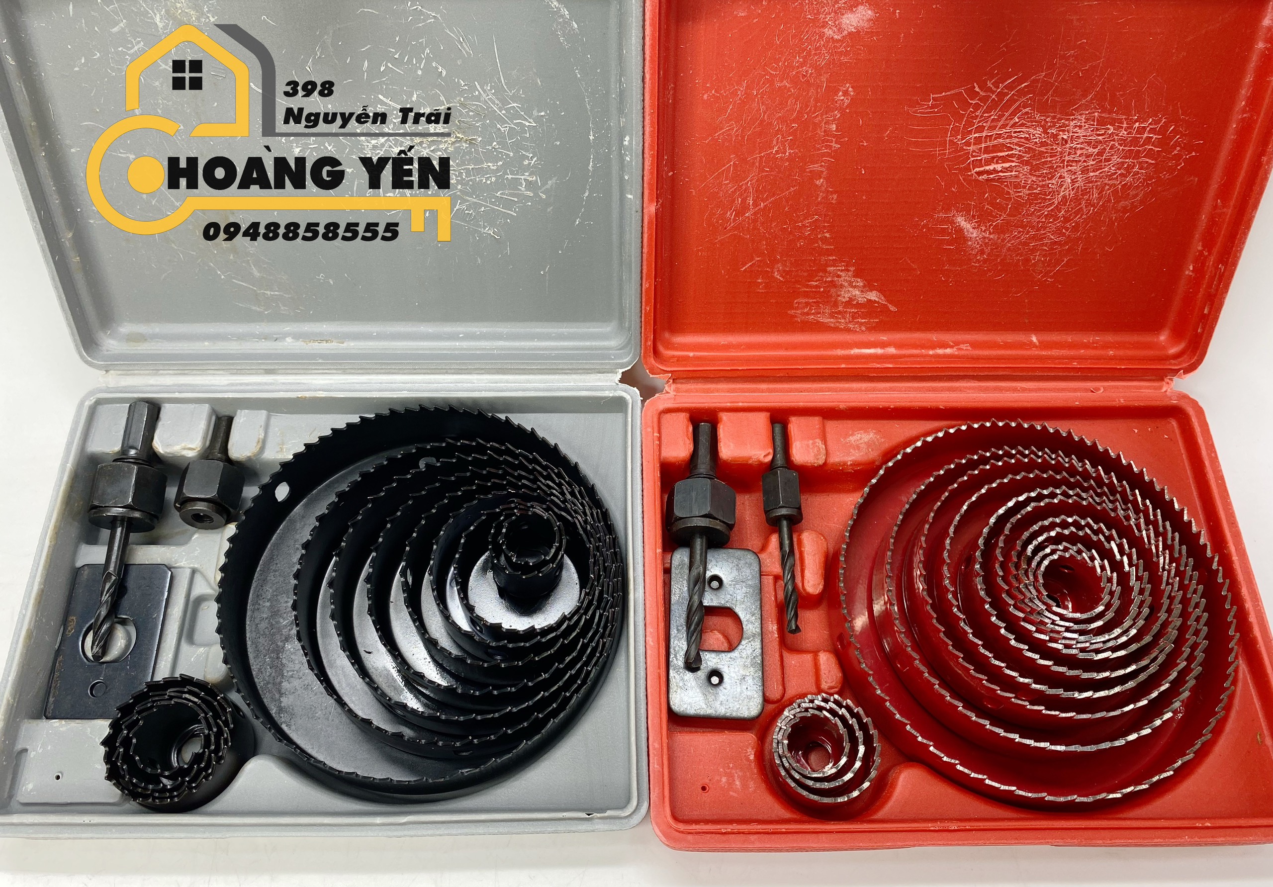 Bộ mũi khoan khoét lỗ thạch cao, Bộ mũi khoan khoét lỗ gỗ mềm đa năng 13 chi tiết