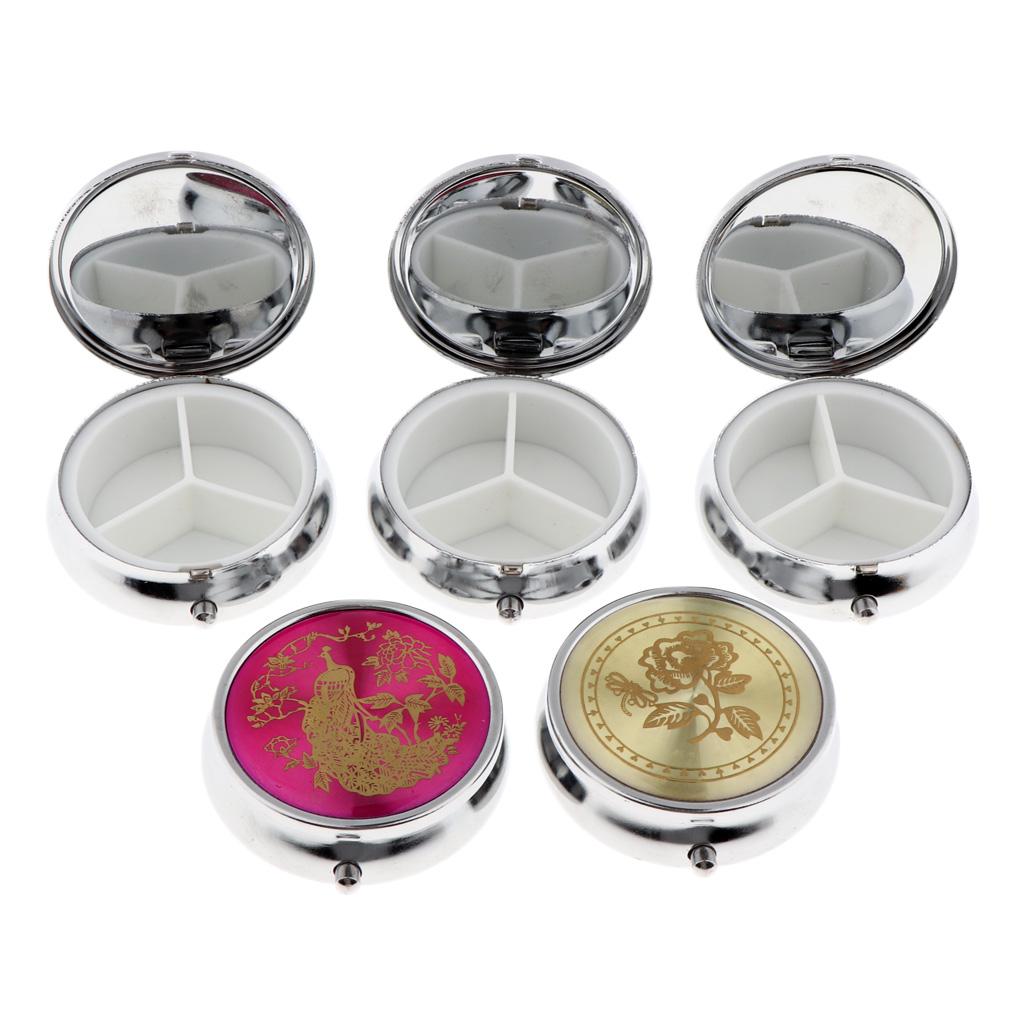 Travel 3-Compartment Medicine Tablet Organizer Case Pill Box 1 Day