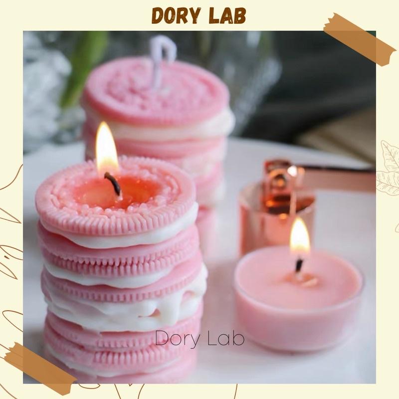 Nến Thơm Bánh Oreo 4 Tầng Tinh Dầu Thiên Nhiên, Phụ Kiện Trang Trí - Dory Lab