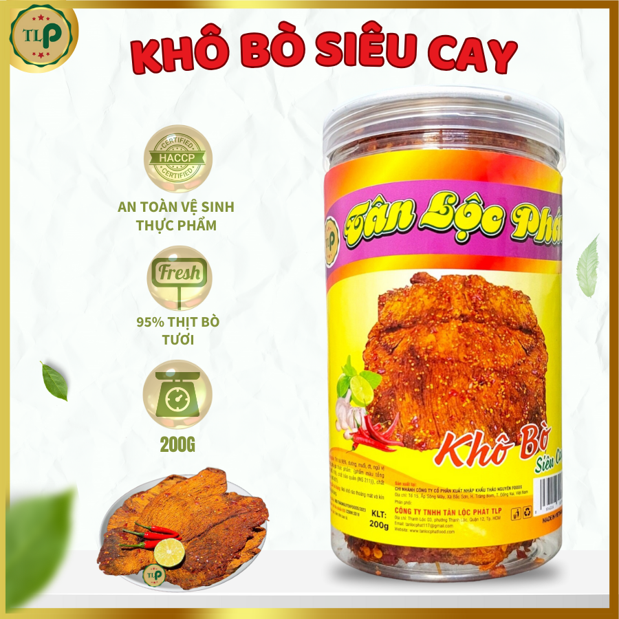 KHÔ BÒ MIẾNG SIÊU CAY TÂN LỘC PHÁT