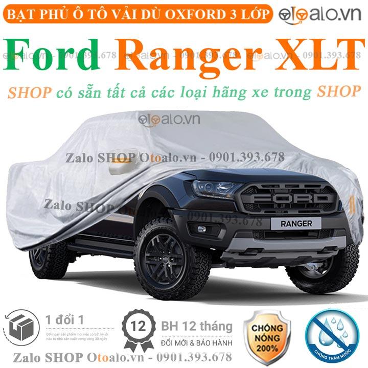 Bạt che phủ xe ô tô Ford Ranger XLT 3 lớp cao cấp