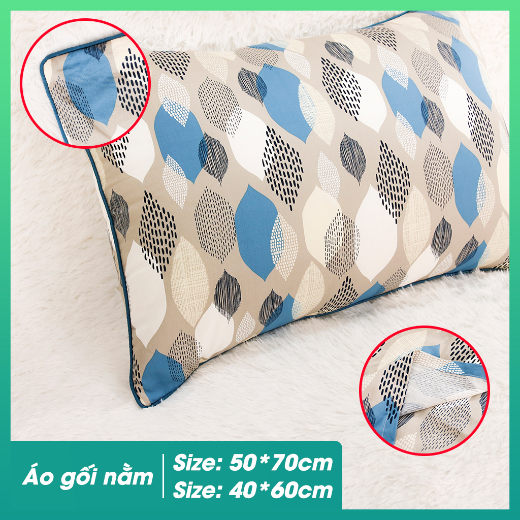 Áo gối nằm Amanda HQ2028, chất vải cotton lụa satin Hàn Quốc bề mặt mềm mịn an toàn với làn da