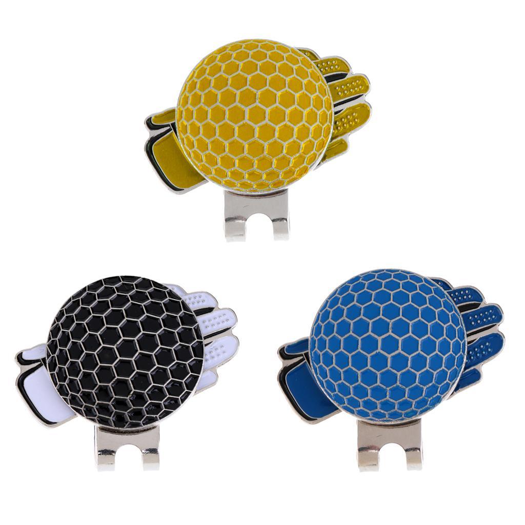 Funny Glove Design Golf Hat Clip with Ball Marker Golfer Gifts