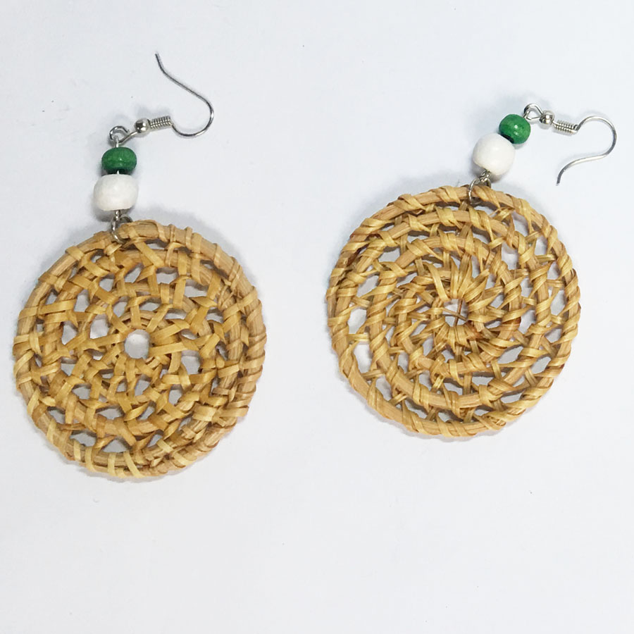 Combo 3 Bông tai mây tre đan handmade với 3 mẫu khác nhau