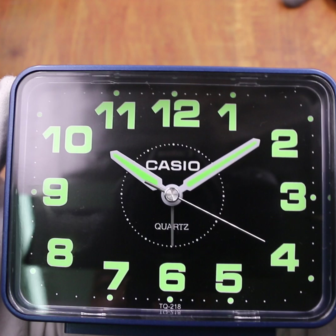 Đồng Hồ Để Bàn Casio TQ-218-2DF Báo Thức - Cỡ To - Kích Thước Vỏ