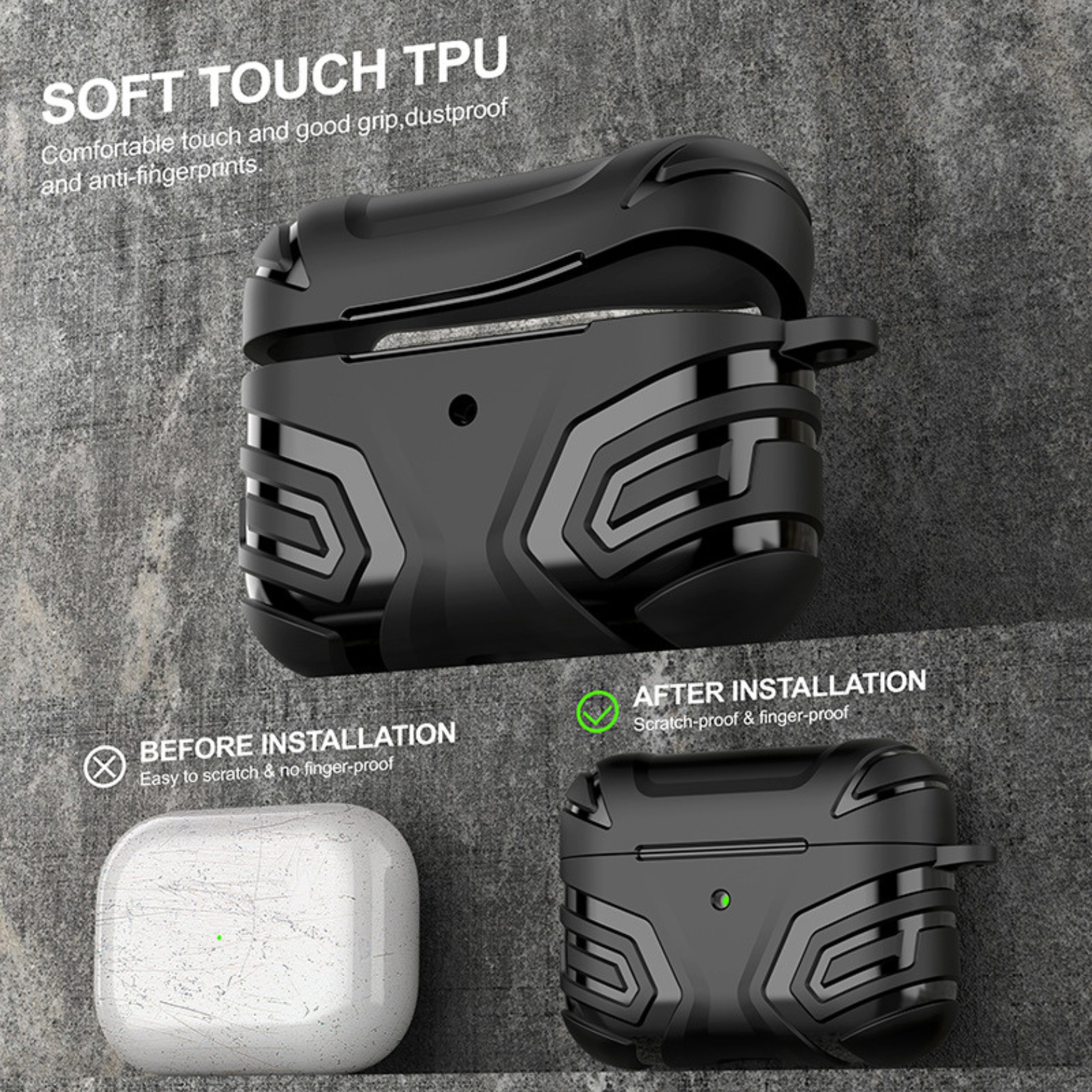 Ốp Case Bao Bảo Vệ Dành Cho Airpods Pro 2 và Airpods Pro, Kai.N Vanguard Armor - Hàng Chính Hãng