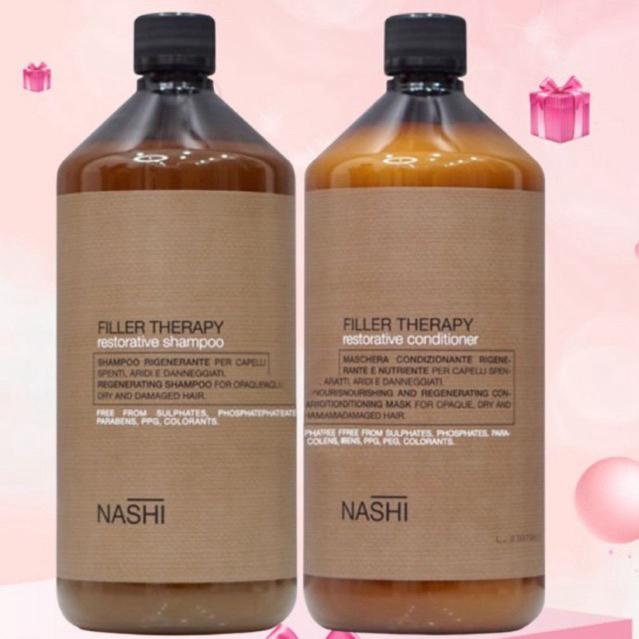 BỘ DẦU GỘI XÃ SIÊU PHỤC HỒI NASHI FILLER THERAPY CHĂM SÓC TẠI NHÀ 1000MLX2
