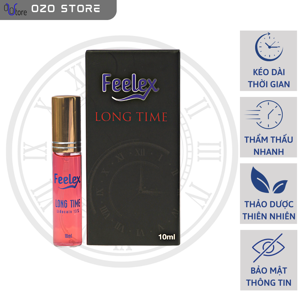 Gel bôi trơn chống xuất tinh sớm dạng xịt Feelex Long Time, kéo dài thời gian quan hệ cho nam giới - Lọ 5ml