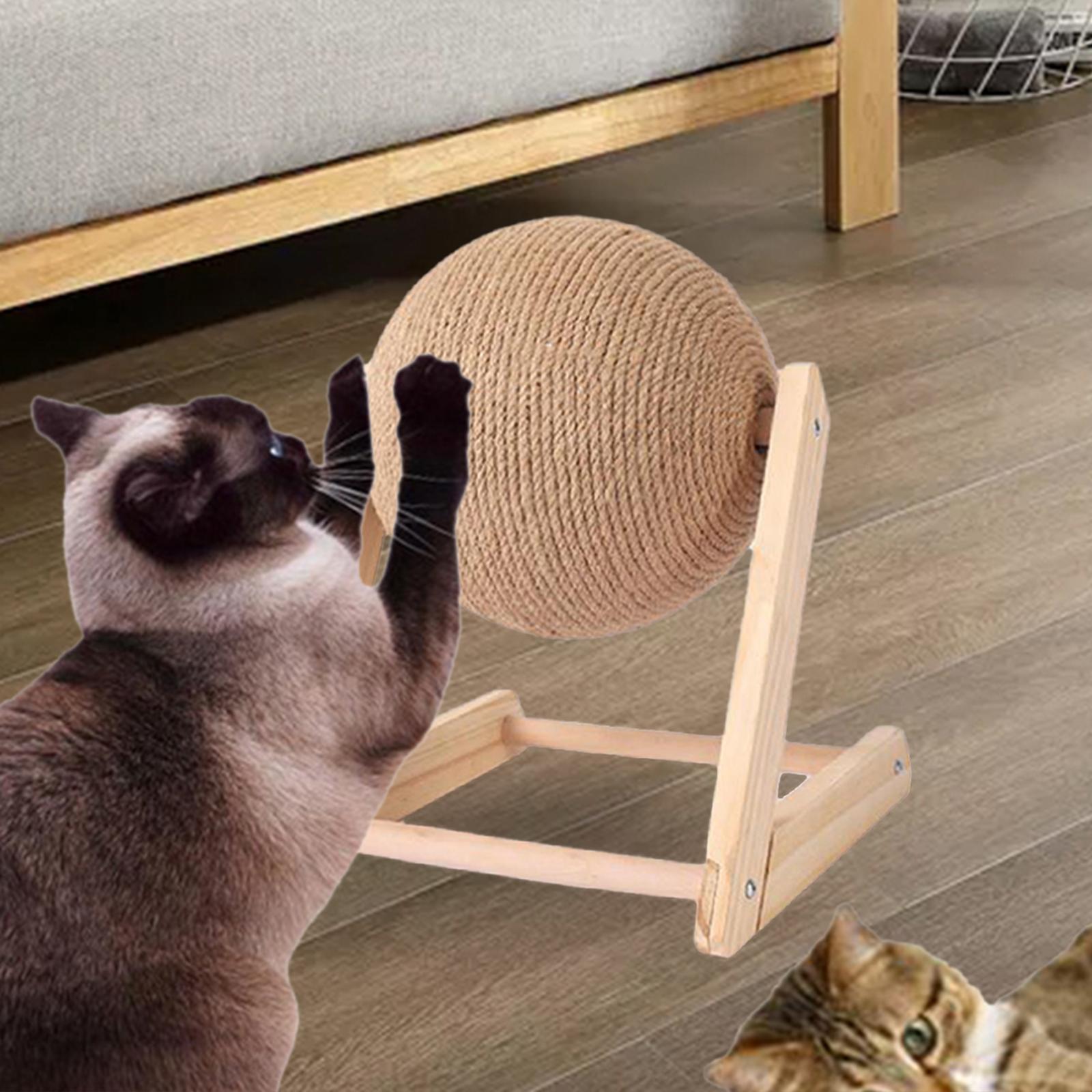 Cat Scratcher Toy Exercise Rotatable Ball Rest Kitty Cat Scratching Ball Toy