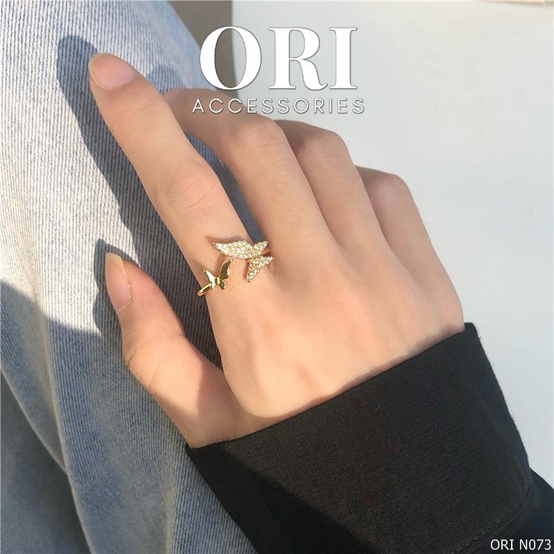 Nhẫn nữ Freesize cánh bướm đính đá Esperanza thời trang ORI ACCESSORIES N073