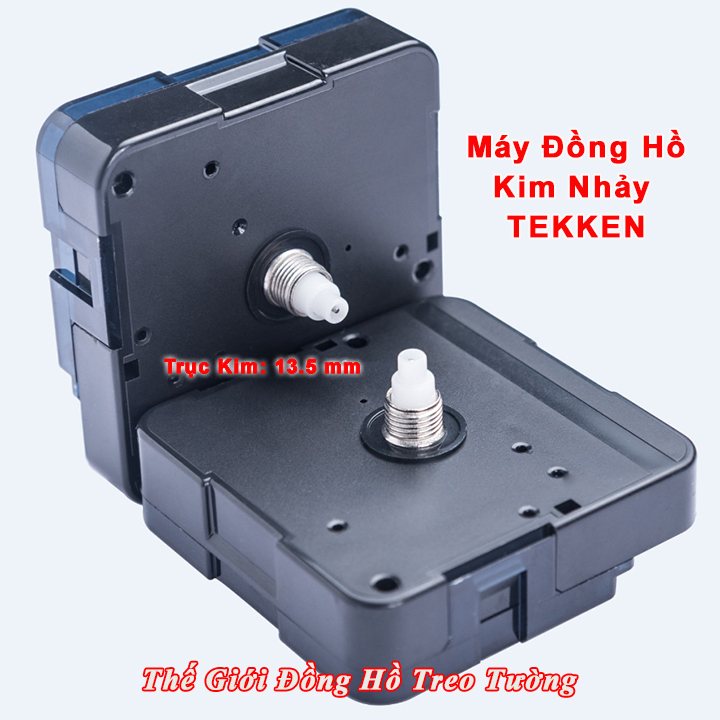 Máy Đồng Hồ Treo Tường Cao Cấp TEKKEN Kim Nhảy - Bộ Kim HOA VĂN hoặc KIM ĐẠI - Pin Tiểu AA Vỏ Nhôm - Bảo Hành 1 Năm