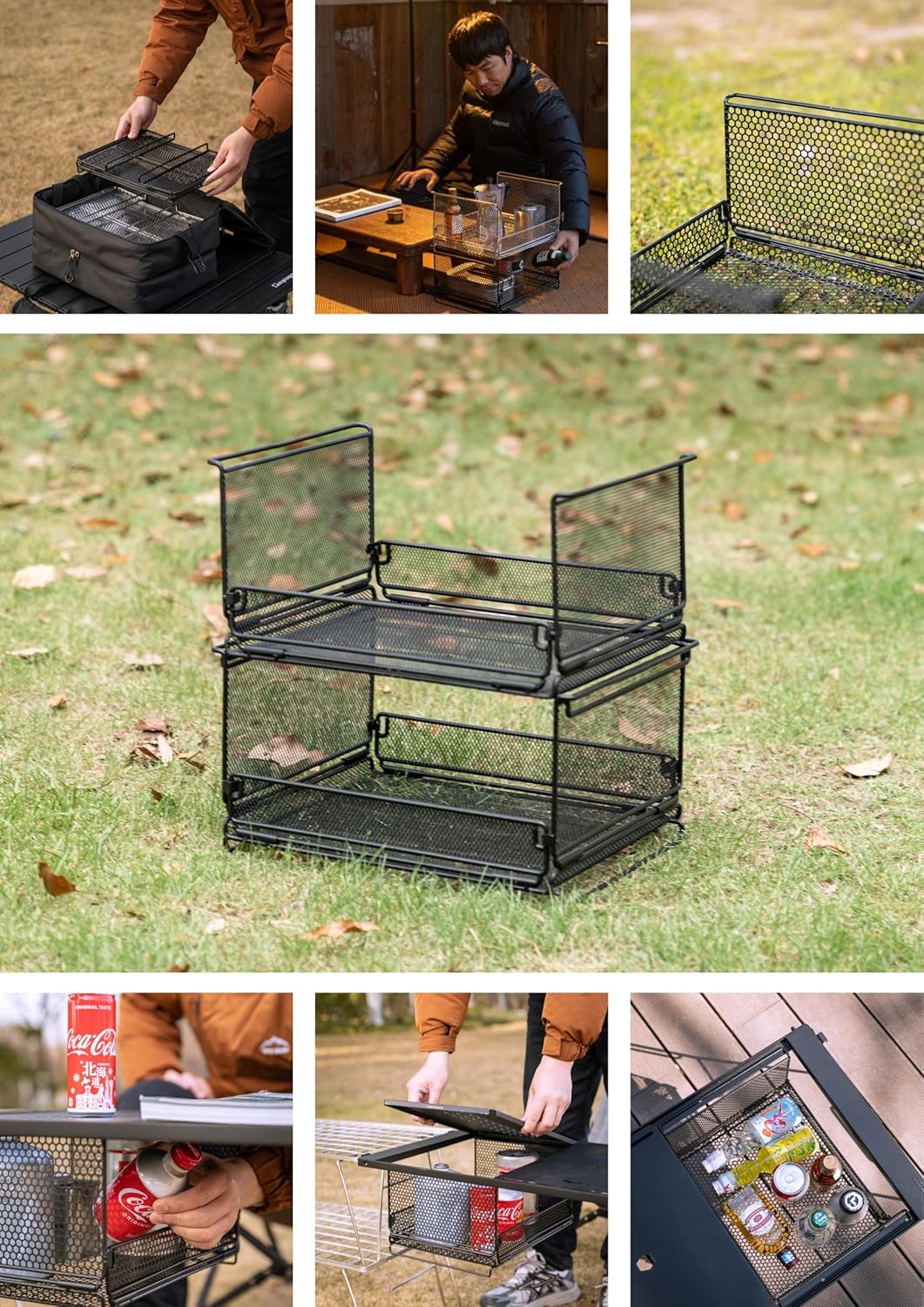 Giỏ lưới đa năng xếp gọn kết hợp với bàn IGT Campingmoon CK-23BF CK23BF