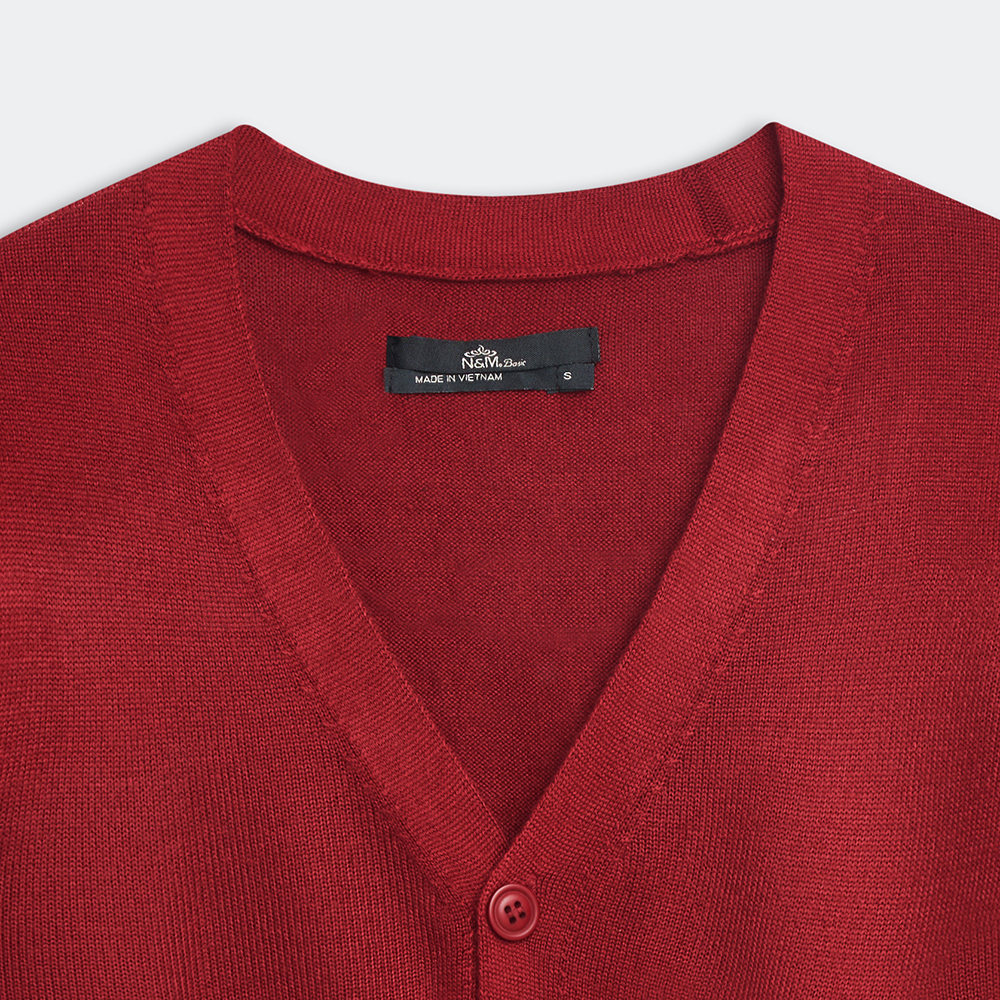 N&amp;M Áo cardigan Nam  tay dài vải len dệt Kim 1804007