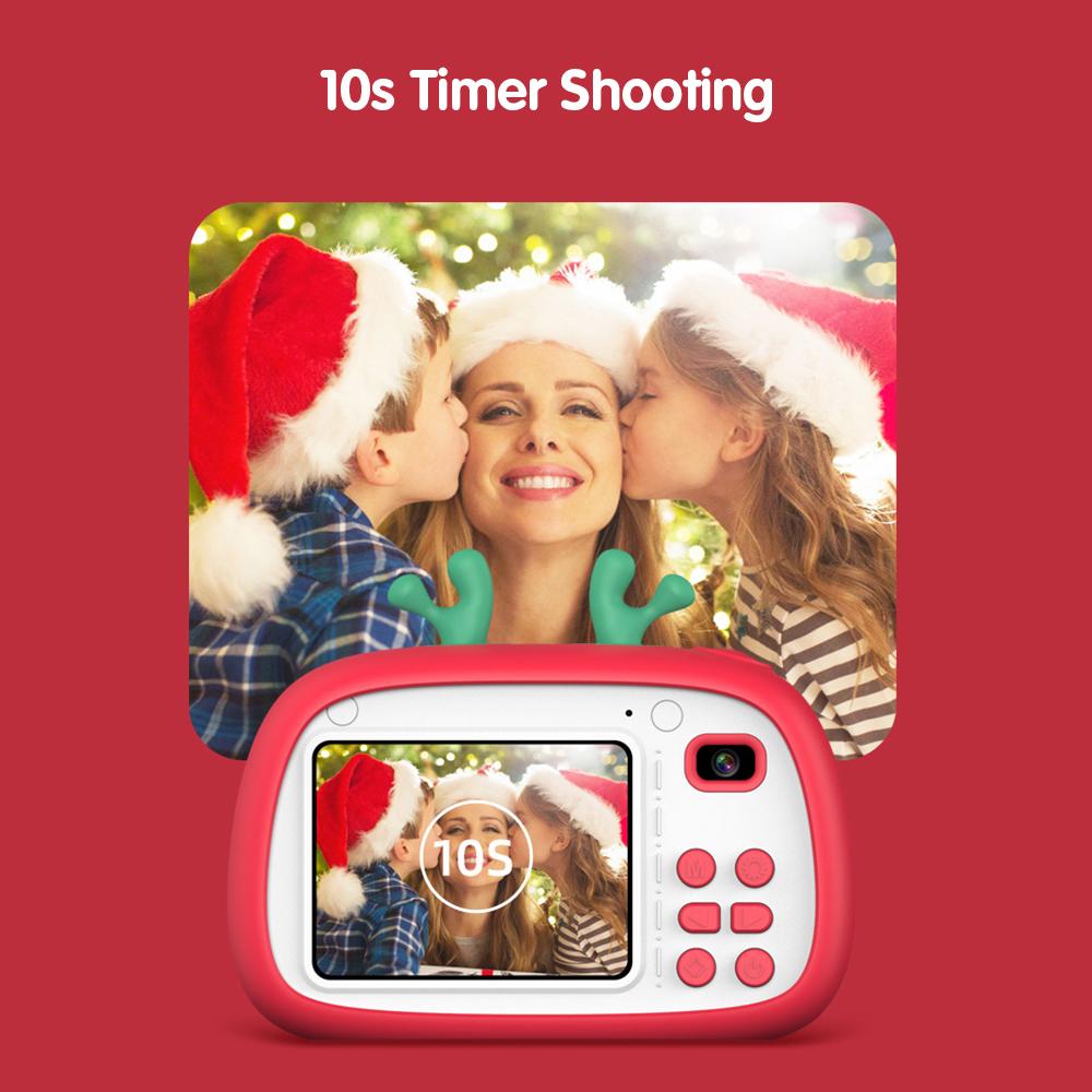 Máy chụp ảnh quay phim kỹ thuật số cho trẻ em với kiểu dáng trang trí giáng sinh