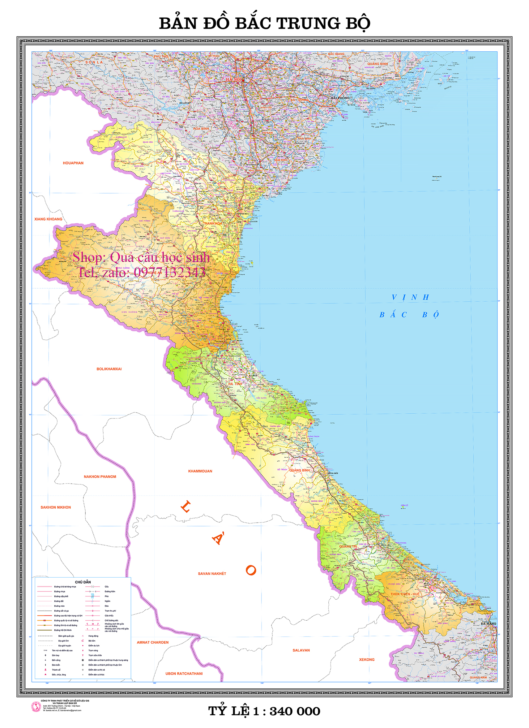 Hành Chính Băc Trung Bộ 4A0 160x220cm