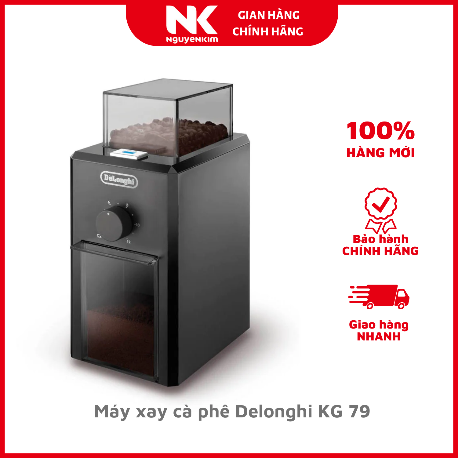 Máy xay cà phê Delonghi KG 79 - Hàng chính hãng