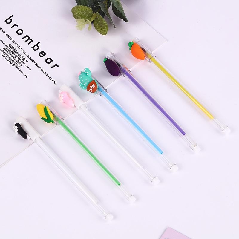 Bút Mực Gel Hoa Quả Trong Suốt - Bút Bi Nước Mực Đen Ngòi 0.5mm Siêu Dễ Thương DUASHOP